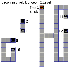 Laconian Shield Dungeon level 2 map