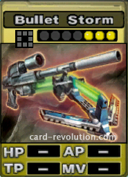 The Bullet Storm CARD costs 3 attack points to set.
