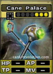 The Cane Palace CARD costs 3 attack points to set.