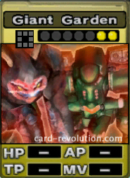 The Giant Garden CARD costs 2 attack points to set.