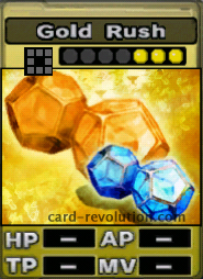 The Gold Rush CARD costs 3 attack points to set.