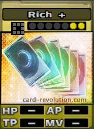 The Rich + CARD costs 2 attack points to set.