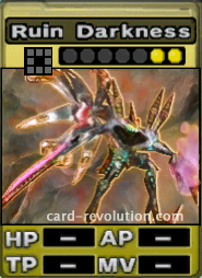 The Ruin Darkness CARD costs 2 attack points to set.