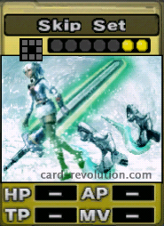 The Skip Set CARD costs 2 attack points to set.
