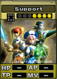 The Support CARD costs 4 attack points to set.