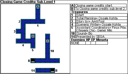 Credits Dungeon
Sub-Level 1